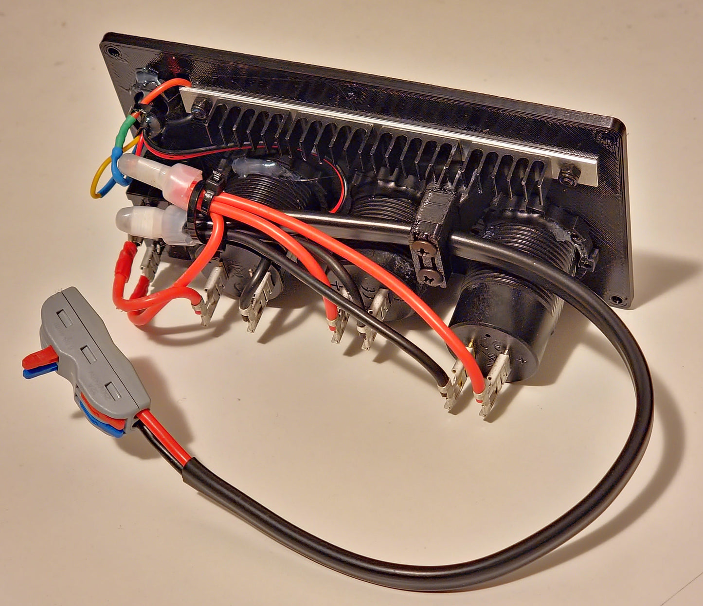 Car Camper Canopy Caravan Boat 12V 24V Power Panel USB phone laptop charger cigarette socket LED