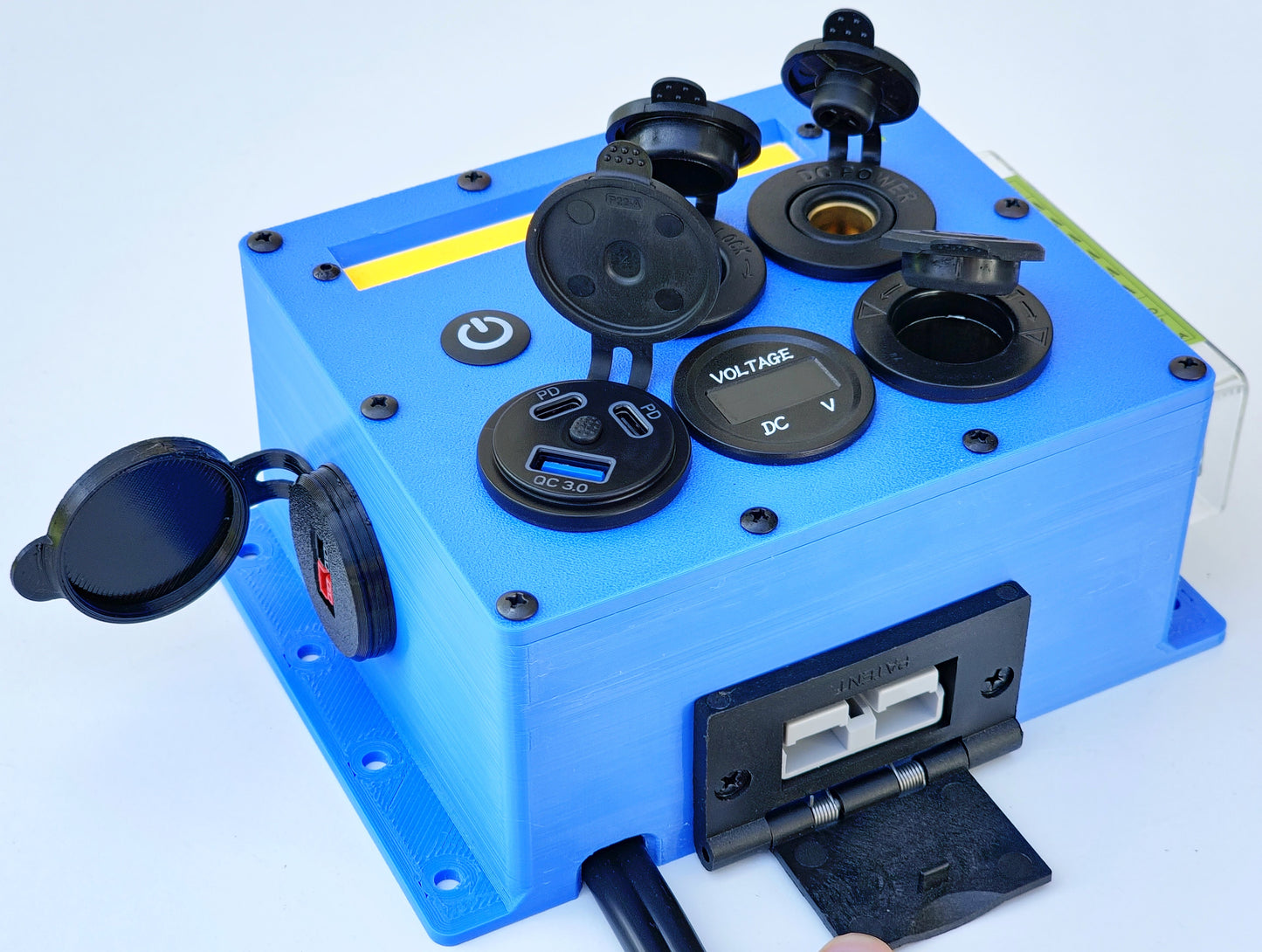 Car Camper Canopy Boat Caravan 12V Power Box USB phone laptop charger cigarette socket LED Anderson custom