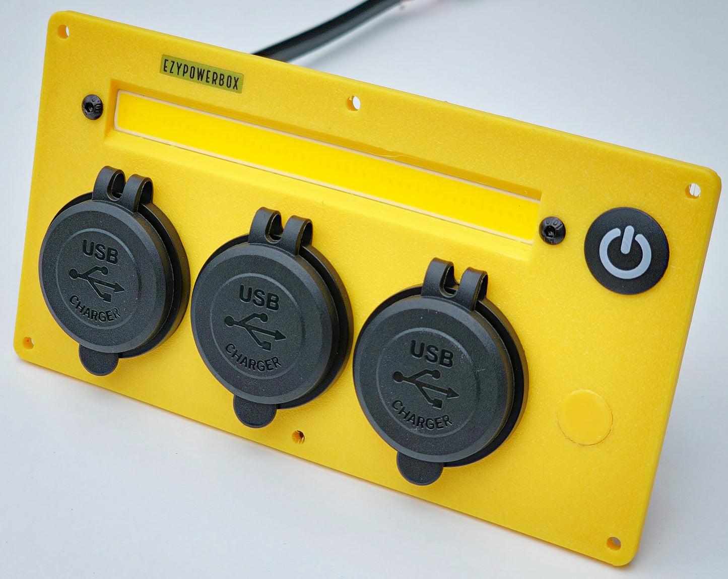 Car Camper Canopy Caravan Boat 12V 24V Power Panel USB phone laptop charger cigarette socket LED