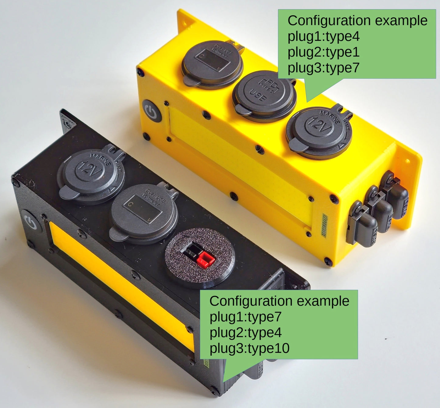 Car Camper Canopy Caravan Boat 12V 24V Power Box USB phone laptop charger cig socket LED custom offgrid