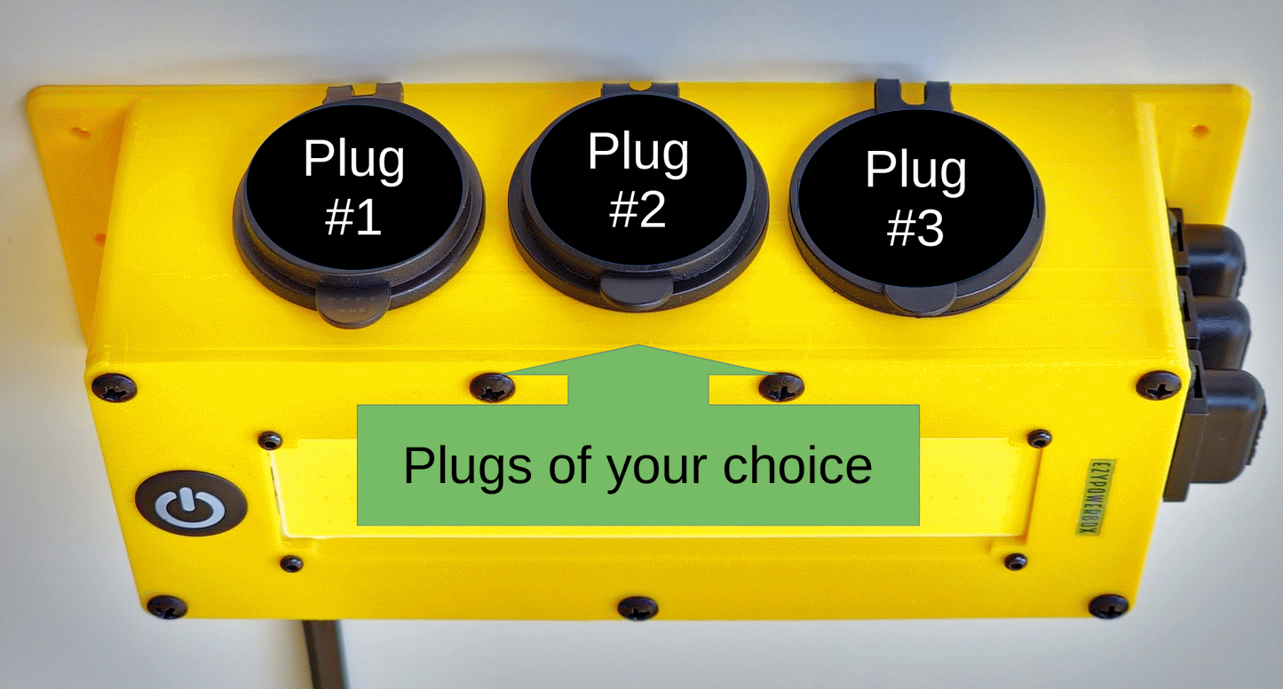 Car Camper Canopy Caravan Boat 12V 24V Power Box USB phone laptop charger cig socket LED custom offgrid