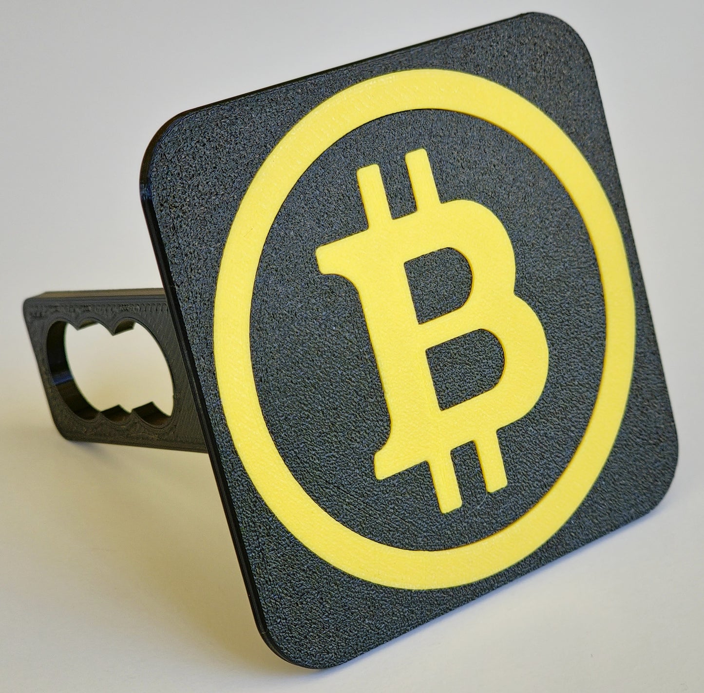 Trailer hitch tow receiver cover cap Bitcoin BTC crypto custom protector