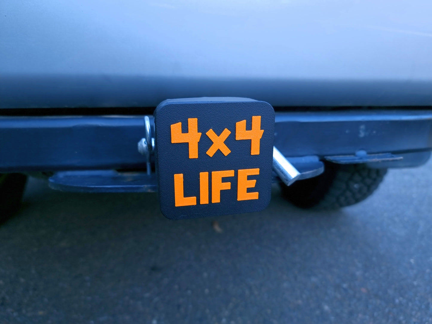 Trailer hitch tow receiver cover cap funny 4x4 Life 4wd custom protector