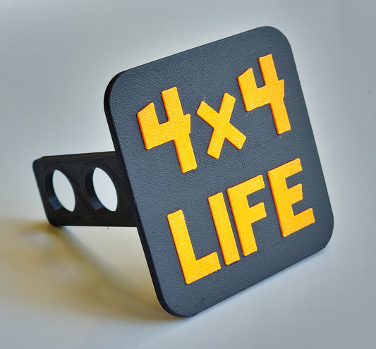 Trailer hitch tow receiver cover cap funny 4x4 Life 4wd custom protector