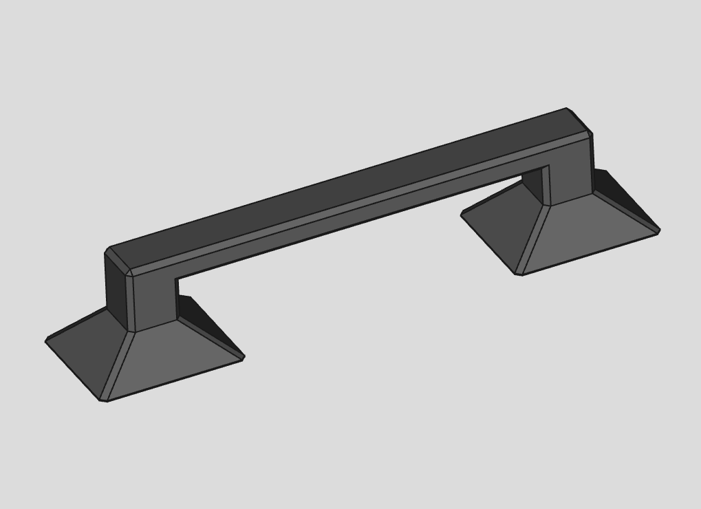 STL Universal fridge freezer refrigerator microwave door handle square replacement - small