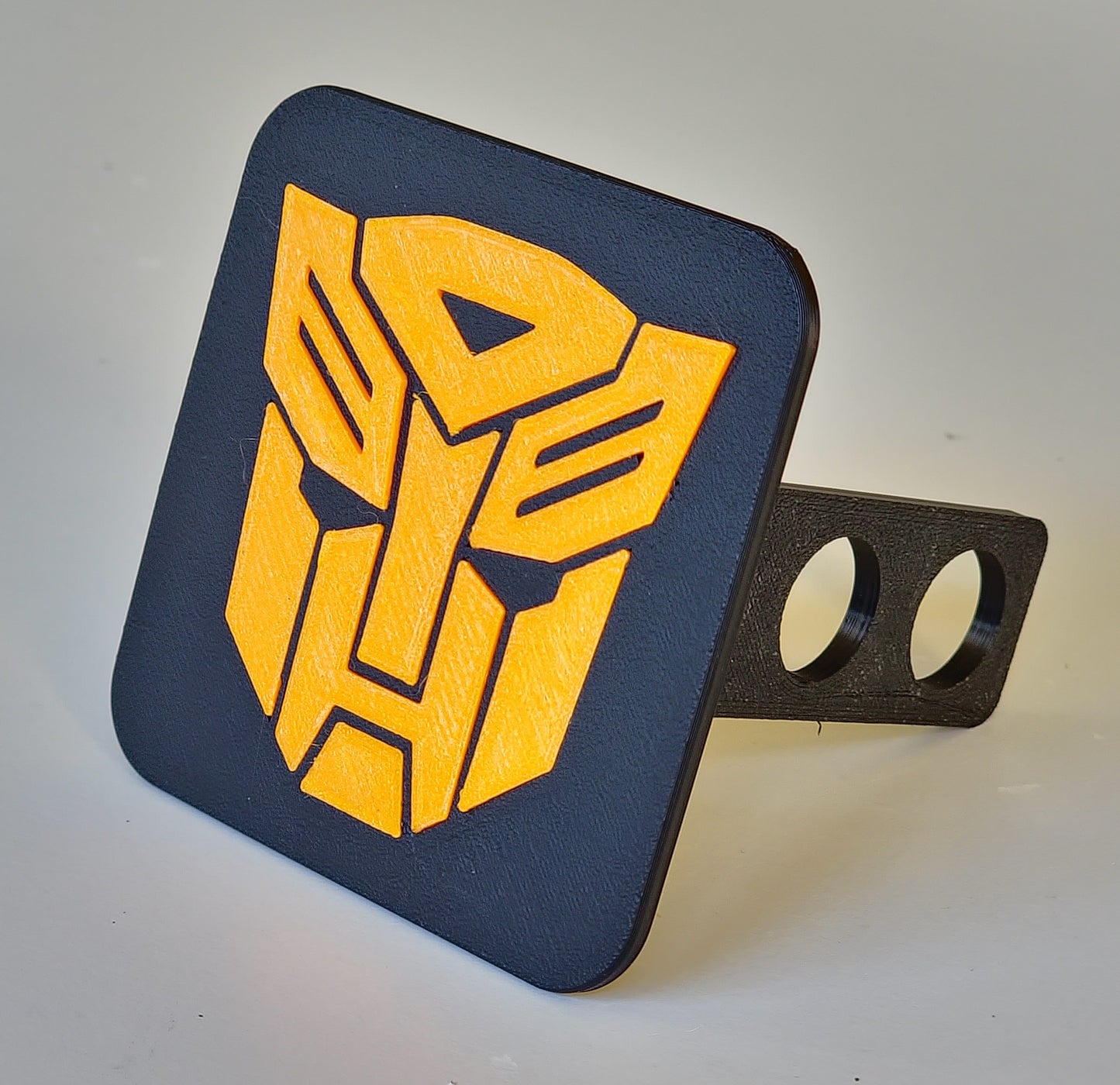 Trailer hitch tow receiver cover cap funny Transformers Autobot custom protector