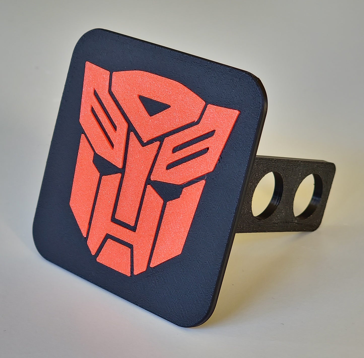 Trailer hitch tow receiver cover cap funny Transformers Autobot custom protector