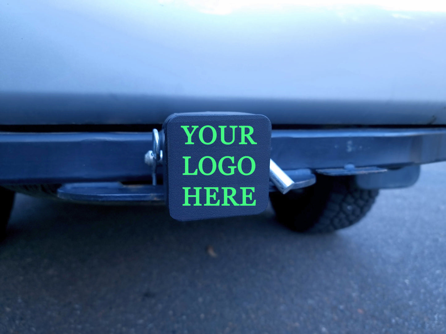 Trailer hitch tow car receiver cover cap custom company business logo protector