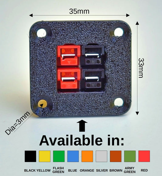 Panel Mount Holder for Double Anderson Powerpole PP15/PP30/PP45 PP15/45 15/45