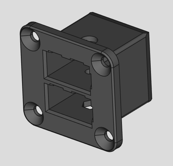 STL Panel Mount Holder for Dual Anderson Powerpole PP15/PP30/PP45 PP15/45 15/45