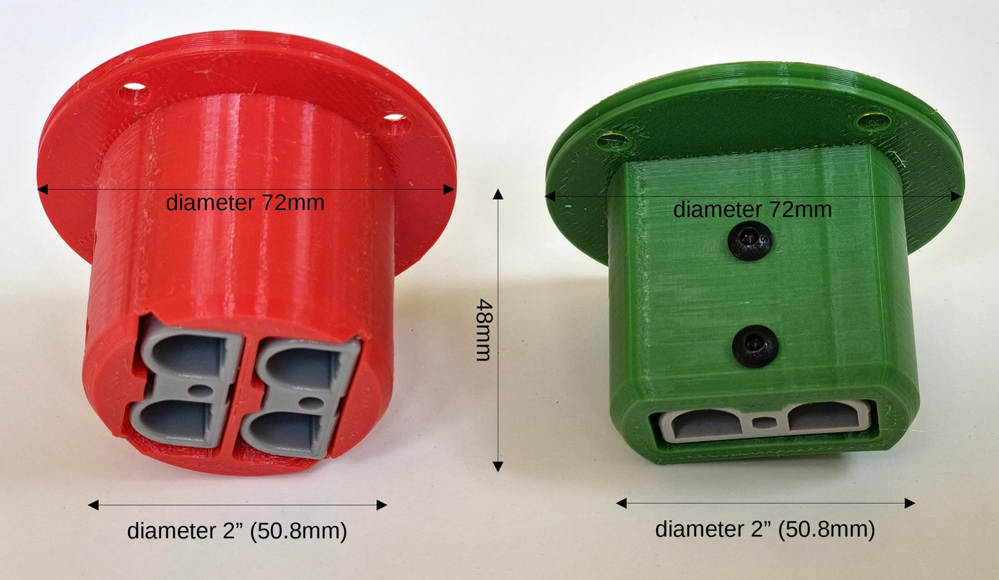 Panel Mount Adapter Adaptor Single Dual Double Anderson SB50 plug connector round