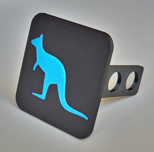 Trailer hitch tow receiver cover cap funny Kangaroo Roo Australia Outback custom