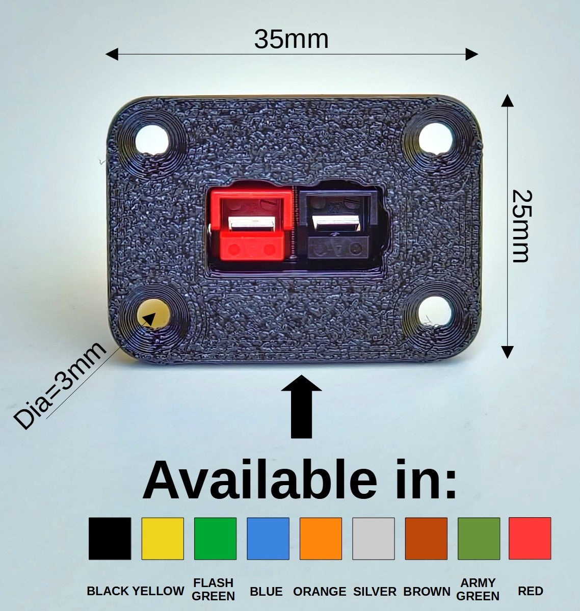 Panel Mount Holder for Single Anderson Powerpole PP15/PP30/PP45 PP15/45 15/45