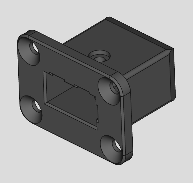 STL Panel Mount Holder for Single Anderson Powerpole PP15/PP30/PP45 PP15/45 15/45