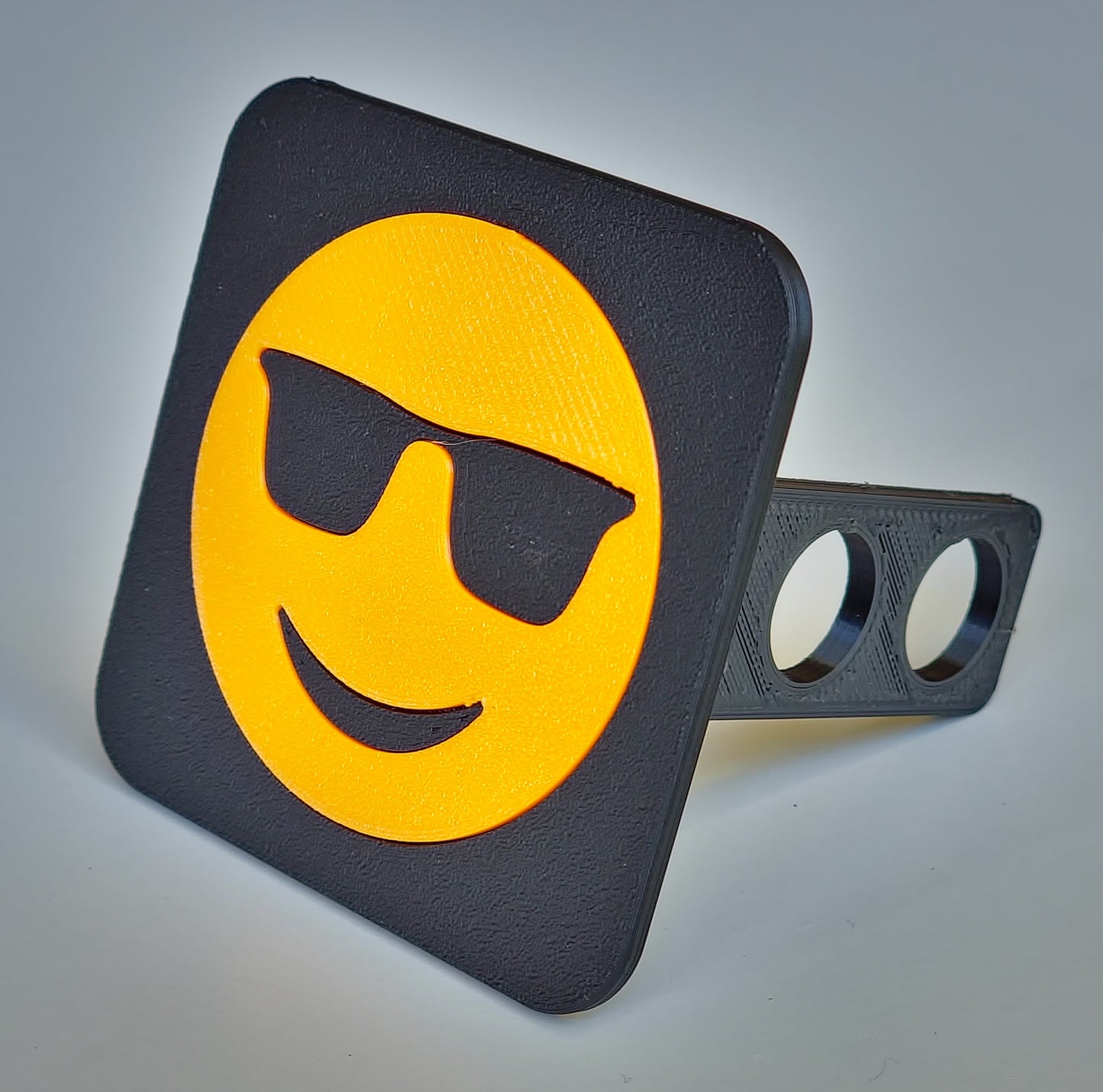 Trailer hitch tow receiver cover cap funny Smiley Smile custom protector