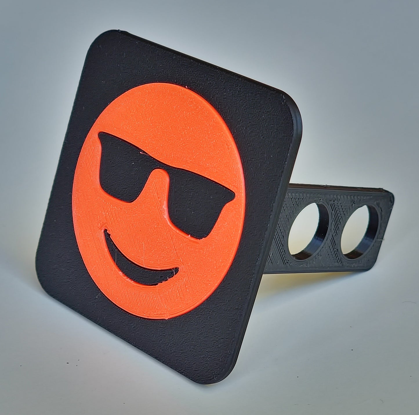 Trailer hitch tow receiver cover cap funny Smiley Smile custom protector